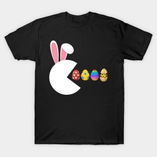 Funny Bunny Rabbit Gamer Gift Boys Teens Easter Eggs Easter Day T-Shirt